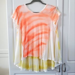 We The Free / Free People Neon Tie Dye Top XS